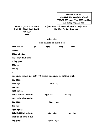Biên bản Giao bảo quản tài sản kê biên - Quyết định 1795/QĐ-TCT