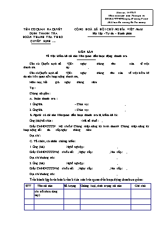 Biên bản kiểm kê tài sản liên quan đến hoạt động thanh tra (thuế) - Thông tư 80-2021-TT-BTC
