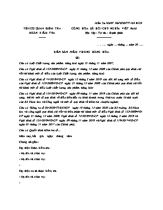Biên bản Niêm phong hàng hóa - Mẫu 3a.BBNP 06-2020-TT-BKHCN - Thông tư 06-2020-TT-BKHCN