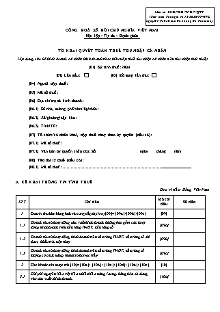 Tờ khai quyết toán thuế thu nhập cá nhân đối với hộ, cá nhân kinh doanh - Mẫu số 02-CNKD-TNCN-QTT-Thông tư 18-2026-TT-BTC