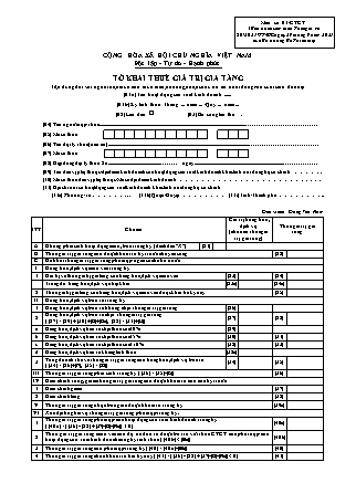 Tờ khai thuế giá trị gia tăng - Mẫu 01-GTGT-Thông tư 80-2021-TT-BTC